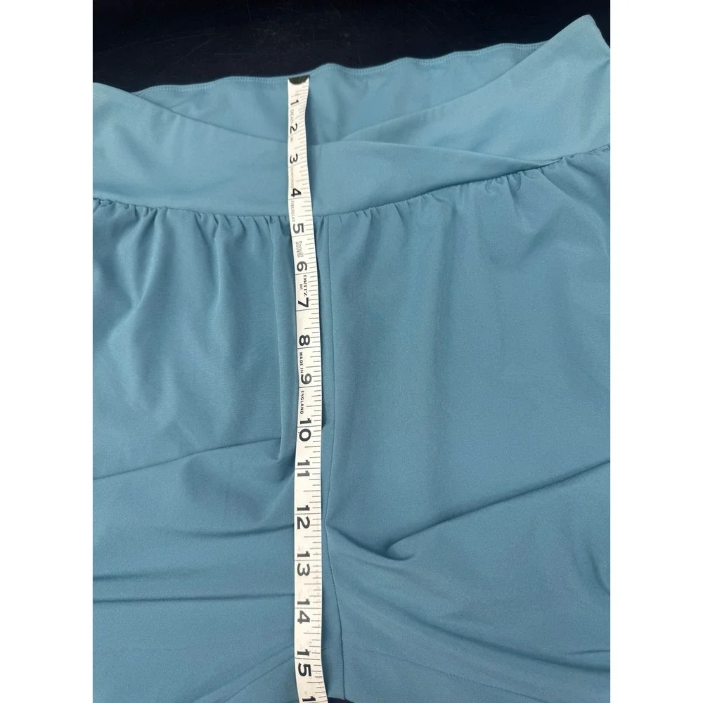 Halara Womens Teal Breezeful Crossover High Waist Crop Wide Leg Pants Large